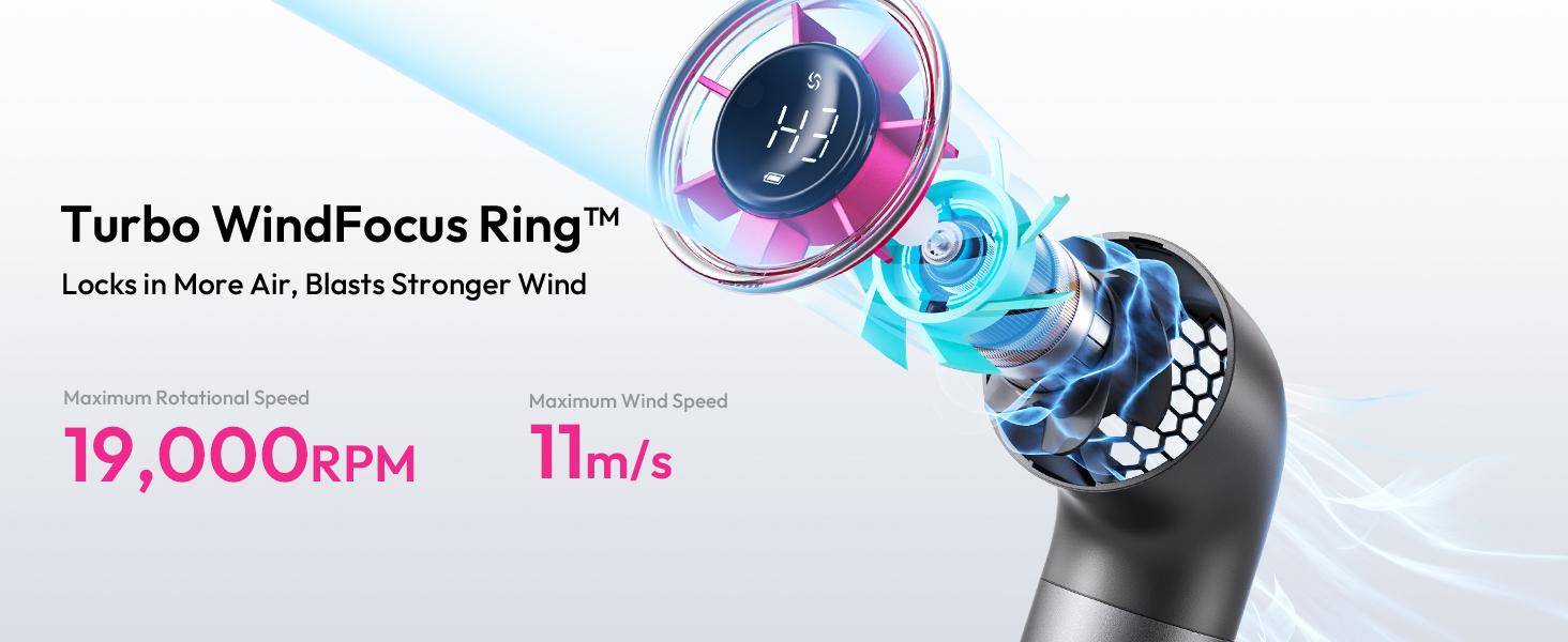 Aecooly Portable Handheld Fan, Powerful Turbo Mini Fan, 19000 RPM High Speed Aero Ultra, 15H Max Cooling Time, 7 Speeds Aluminum Case, Pocket Rechargeable Personal Small Travel GIfts for Women