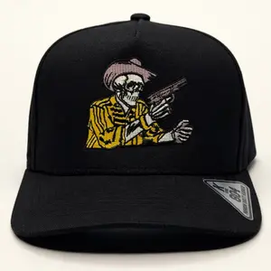 Chalino Hat, Unidades Limitadas , Gorra Importada, Gorra para Regalar, Gorras Belicas, Tendencia - Black Adjustable Hat with Unique Design and Logo