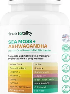 True Totality Sea Moss Complex with Ashwagandha, Bladderwrack & Burdock Root – Herbal Mineral Supplement