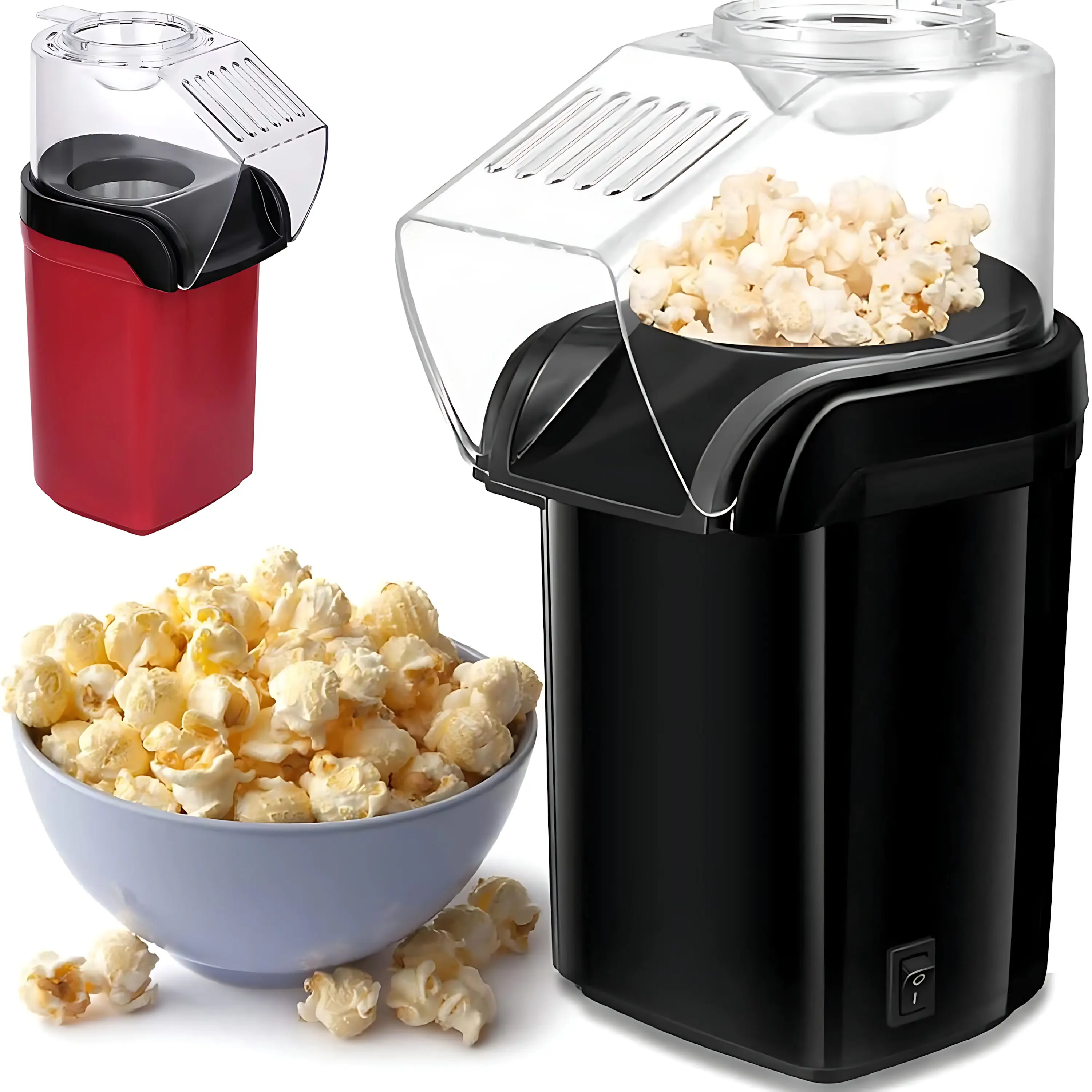 Oil-Free Popcorn Maker – 1200W Hot Air Popper Machine with Measuring Cup & Easy Clean Design, Compact Kitchen Appliance Making Up to 16 Cups Popcorn. Perfect for Movie Night, Watch Party, Family Gathering, Birthday & Holiday Gifts