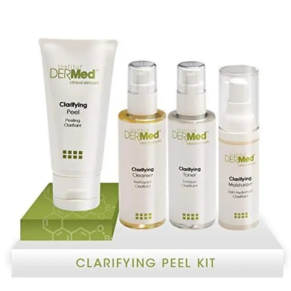 DERMed Clarifying Peel Kit - Exfoliating Treatment with Clearing Toner for Radiant Skin, Smooth and Comfortable Skincare, Brightening, Cleansing, Trial, Travelers, Face, High-Performance, Skin Clearing, Exfoliate, Radiant Glow, Kit Set, Radiance Boost, Li