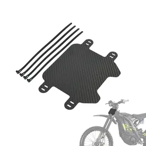 Carbon Fiber Number Plate for Surron Light bee X S Number License Plate for Segway X160 x260 for Talaria XXX MX3/R MX4, E Ride Pro SS Off-Road Electric Vehicle Cross-country, Easy Installation/ Removal Using Zip Ties