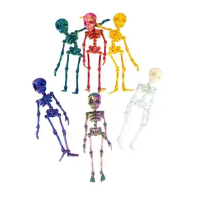 Colorful 3D Printed Skeleton Action Figure - Articulated Halloween Ornament & Fidget Toy