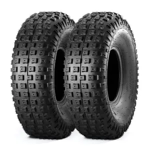 MaxAuto AT20x7-8 Sport ATV Quad Tires, 4Ply Tubeless All Terrain UTV Tire, Set of 2