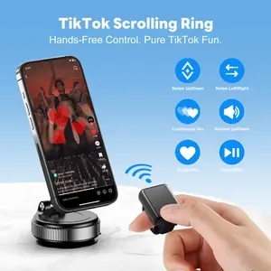 Wireless Smartphone Remote Control Ring, Motion Tracking & One-Touch Functionality, Compatible with iPhone iPad Android Devices