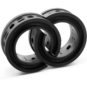 Shock Absorber Spring Rubber: Coil Spring Booster Cushion  Bumper Buffer Power Cushion Black D Type- Pack of 2