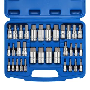 CASOMAN 33 Piece Master Hex Bit Socket Set, S2 Steel, SAE and Metric, Allen Socket Bit, 5/64-inch to 3/4-inch, 2mm to 19mm Socket Tool Kit#TikTokShopBlackFriday