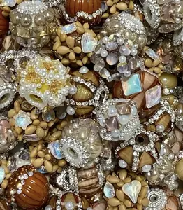 Bling Rhinestone & Pearl Bead Assortment - Luxury Craft Beads for DIY Bracelet, Phone Chain & Car Hanger - High-End Jewelry Kit