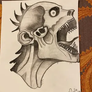 Zombie, 8x10 charcoal