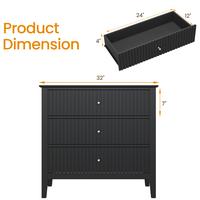 3 Drawers-Black