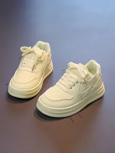 Girls' PU Leather, Casual Lightweight Comfortable Sneakers Trainer Shoes for Kids, All Seasons Fashion Low Top