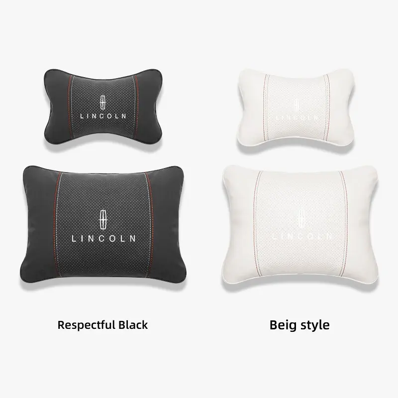 2PCS Nappa Leather Car Headrest Adjustable Washable Car Neck Pillow 2PCS Nappa Leather Car Headrest Adjustable Washable Car Neck Pillow