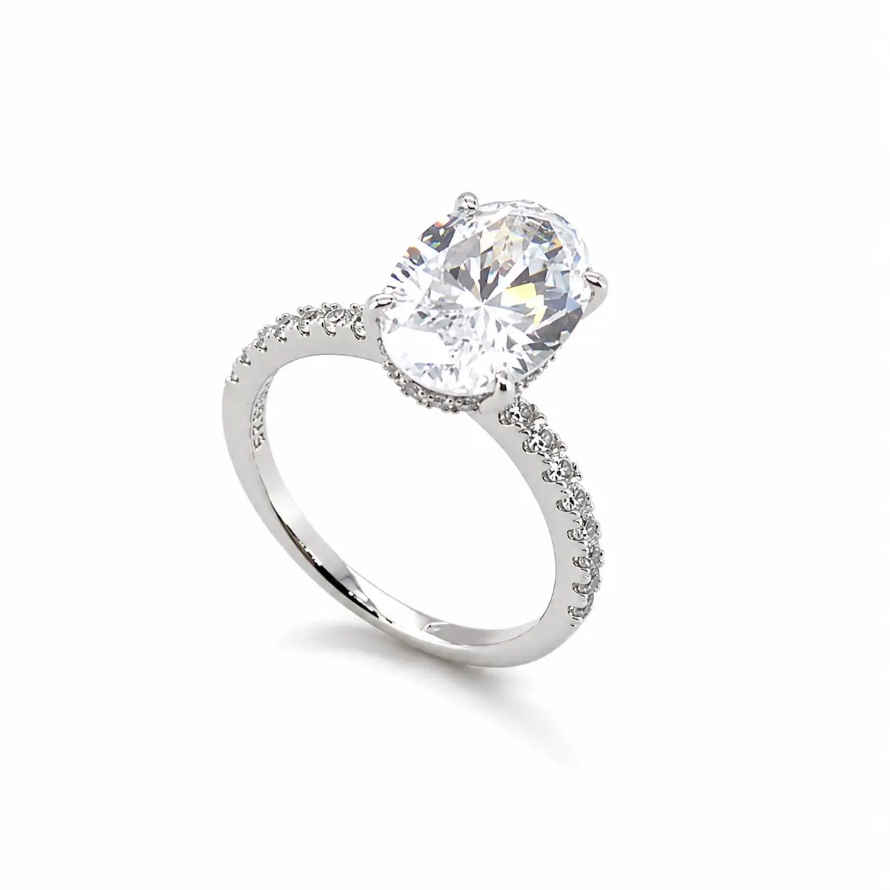 Adele Oval Diamond Crystalline Ring