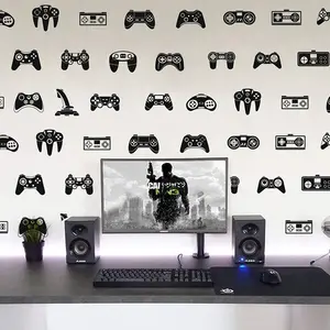 Game Controller Wall Sticker, Video Game Handheld Wall Decal, Perfect for Gaming Room Bedroom Home Decor, Universal Flat Sticker