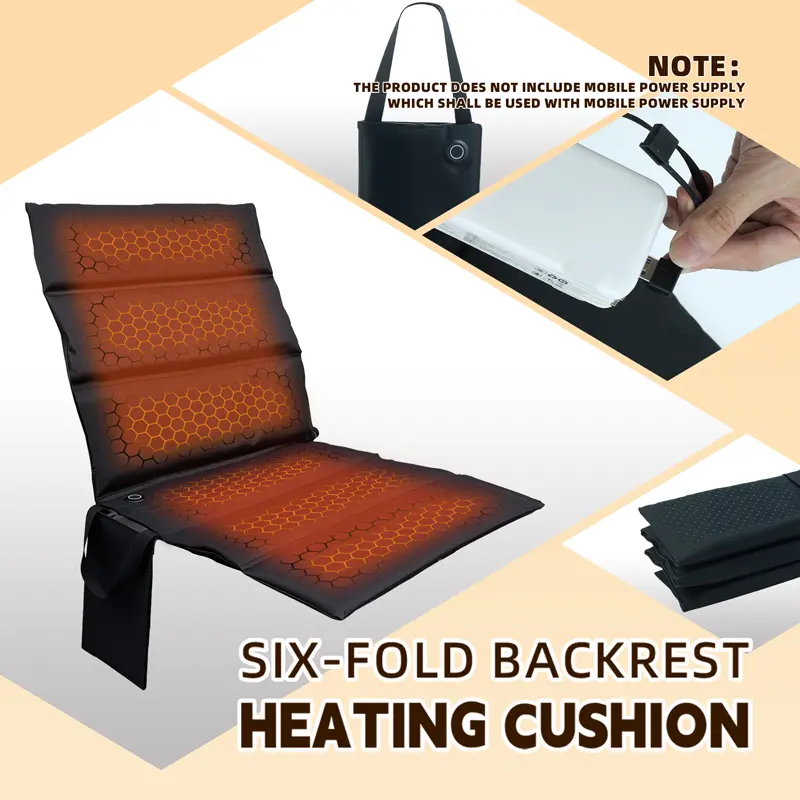 Foldable Portable Heated Seat Cushion - Camping Furniture, 3-Level Temp Control, Auto Power-Off Protection, Lightweight, No Power Bank Included, Outdoor Enthusiasts Gift, TikTokShopBlackFriday, Heated Camping Chair, Folding, Thermal, Auto Off, Digital Tem
