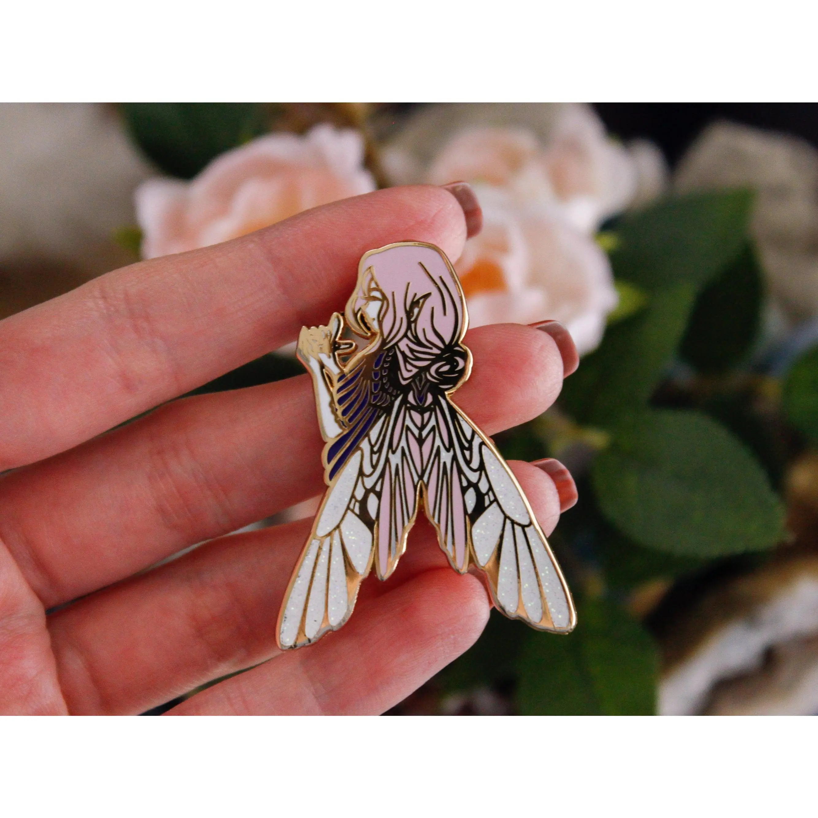 Gold Enchanted Forest Fairy Hard Enamel Pin
