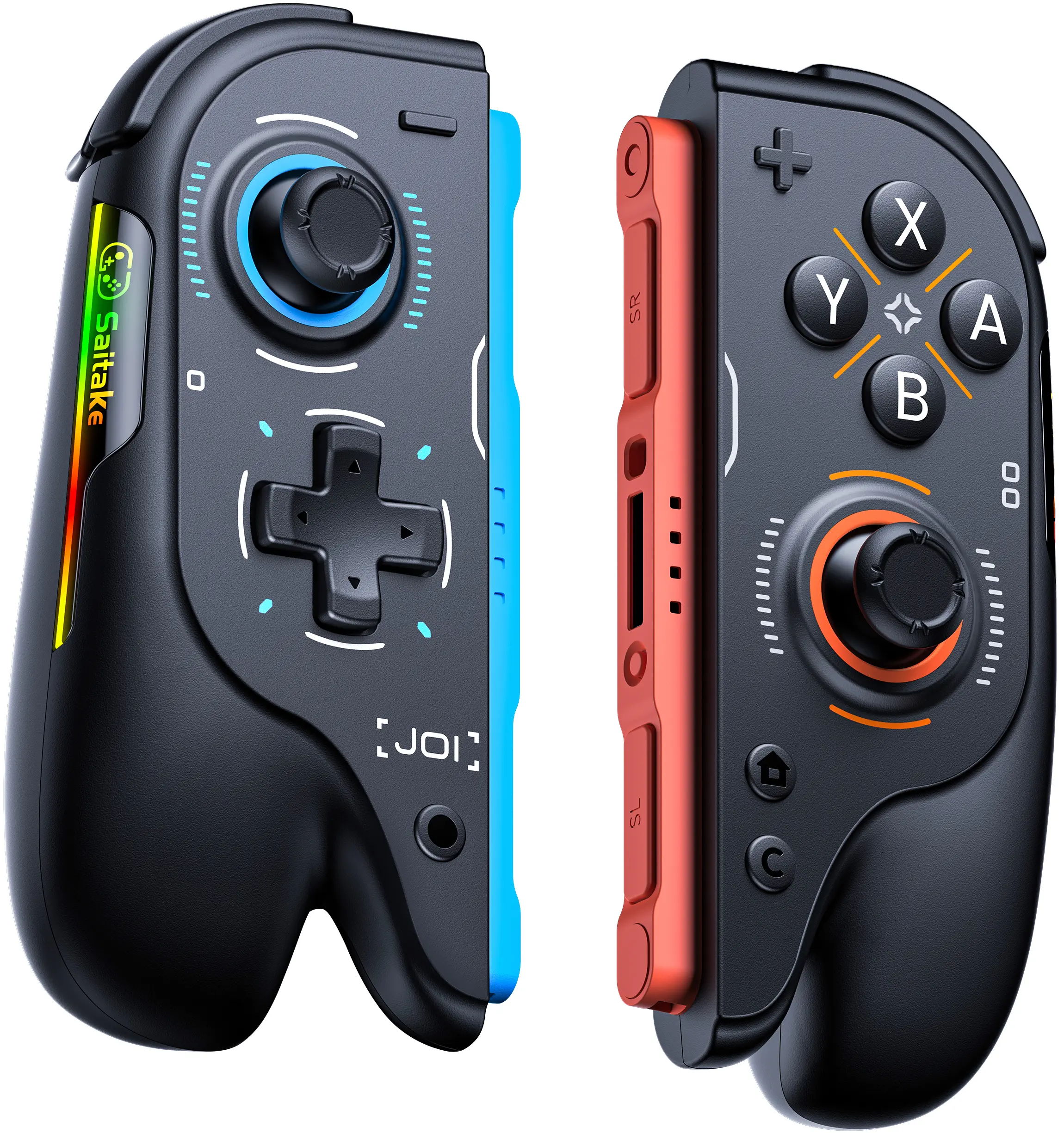 ESYWEN Ergonomic Controller for Switch 2 – Hall Effect TMR Joysticks No Drift, HD Rumble, Programmable Back Buttons Macro, RGB Flow Lights, 500mAh x2, C‑Button & 6‑Axis Gyro Support