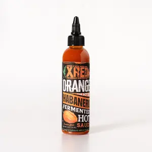 Xred's Orange Habanero Hot Sauce - Spicy Orange Habanero Pepper Puree, Premium Louisiana Cane Vinegar, 2-Year Shelf Life, Louisiana Style Hot Sauce Flavor Dip