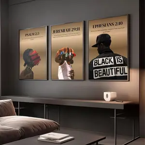 Set of 3 Black Man Wall Art,  Culture Poster, Black Couple Print, Black Art, Culture Art Print, Afro American Art