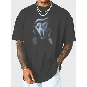 Men's Plus-Size T-Shirts  Men's Deep Gray Drop Shoulder T-Shirt