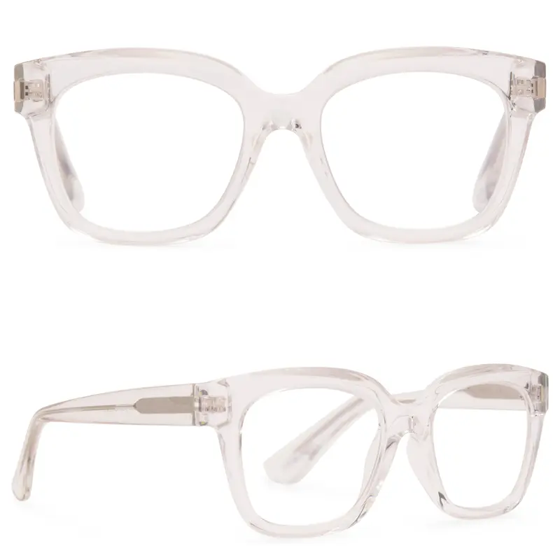 DIFF Ava Clear Crystal Blue Light Readers - Lightweight Chunky Style Frame