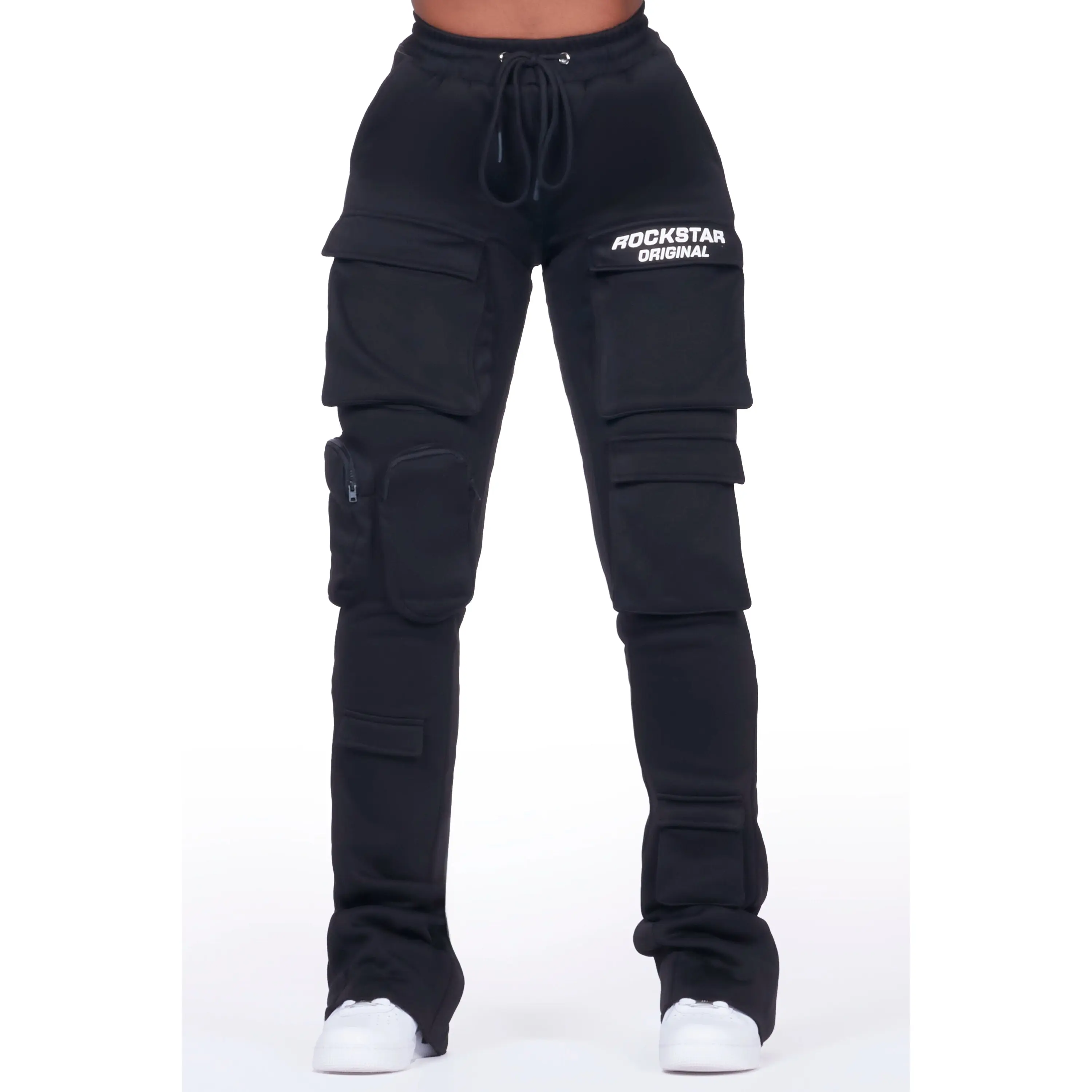Norika Black Stacked Track Pant