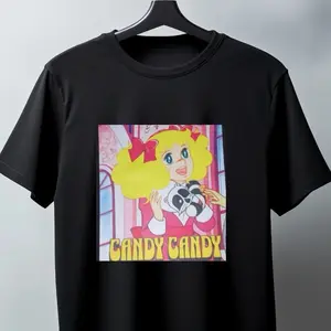 Candy Candy Pro Club Shirt - Black T-Shirt with Iconic Character Design for Fans Womenswear Streetwear Crewneck