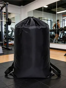 Extra Large Capacity Laundry Bag, With Shoulder Strap And Durable Drawstring, Multipurpose Rectangular Woven Laundry Bag, Suitable For Home And Travel Storage, Portable Travel Storage Bag, Durable Drawstring, Canvas Storage Bag For Home