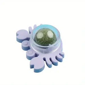 3 Packs Natural Catnip Balls, Interactive Cat Teeth Cleaning Toys, Cat Mint Playthings With Durable Holder - Pink, Green, Blue