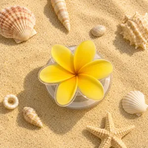 Sunny Hawaiian Flower Phone Grip - Magnetic Pop Socket & Kickstand - Summer Vacation Aesthetic Gift