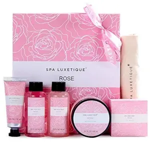 Spa Gifts for Women Spa Luxetique Bath and Body Gifts Set 6pcs Gift Baskets for Women Rose Bath Sets for Her Christmas Gifts For Her