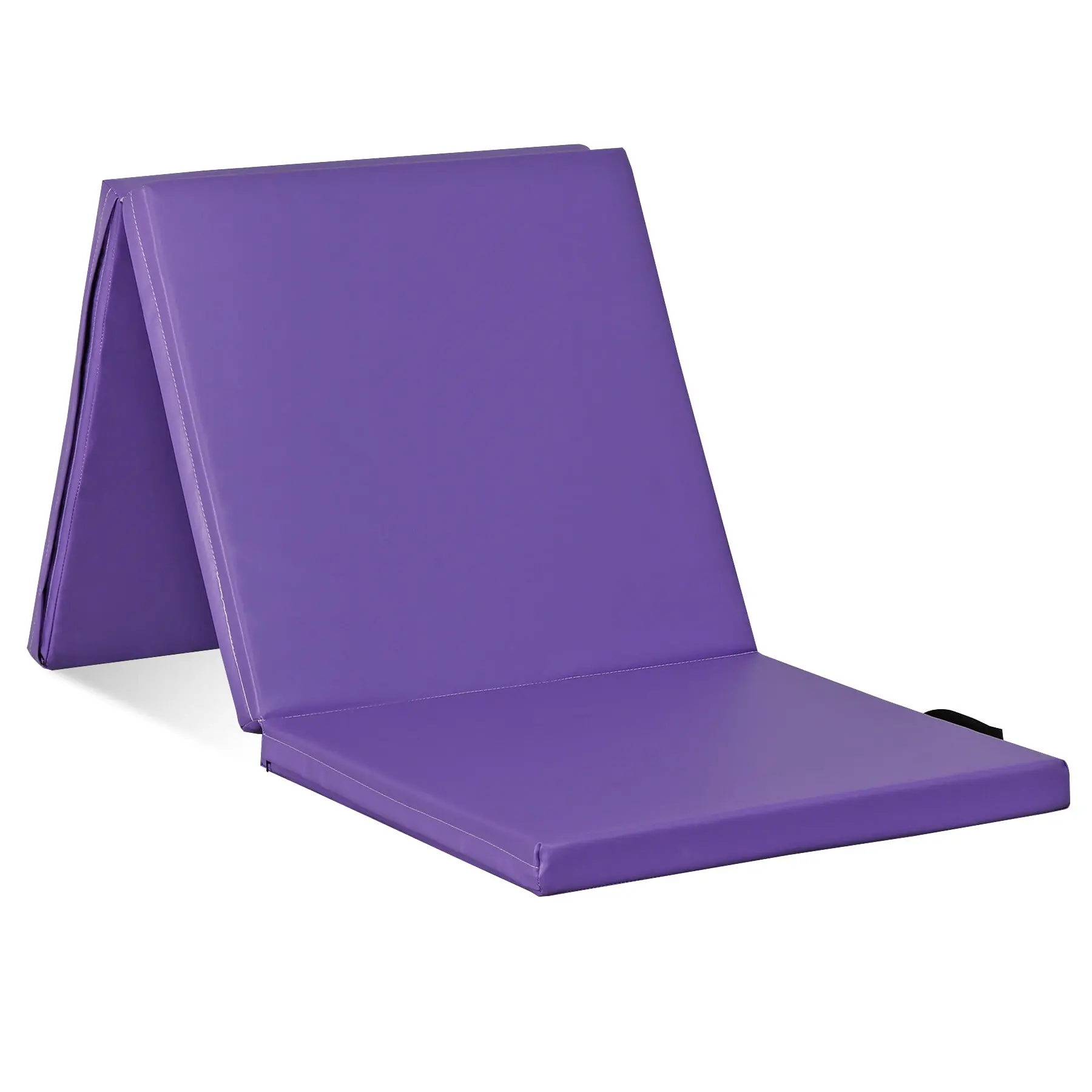 ZENY 6'x2' Tri-Fold Portable Workout Equipment, Solid Color Washable Exercise Mat for Stretching & Yoga, Home Gym Gymnastics Mat (Purple), Solid Color Mat,summerwins