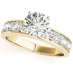 2 Ct Round Cut Diamond Engagement Solitaire Ring 14k Yellow Gold
