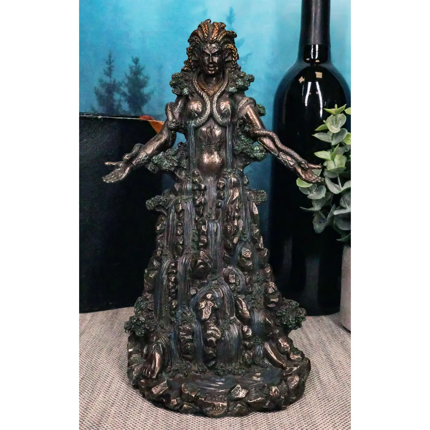 Irish Triple Goddess Danu Statue Mother Earth Goddess Don Gaia Wiccan Figurine