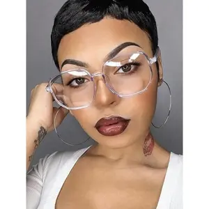1 Pair Minimalist Leisure Polygonal Frame Fashion Eyeglasses for Everyday Use All Seasons Travel Accessories