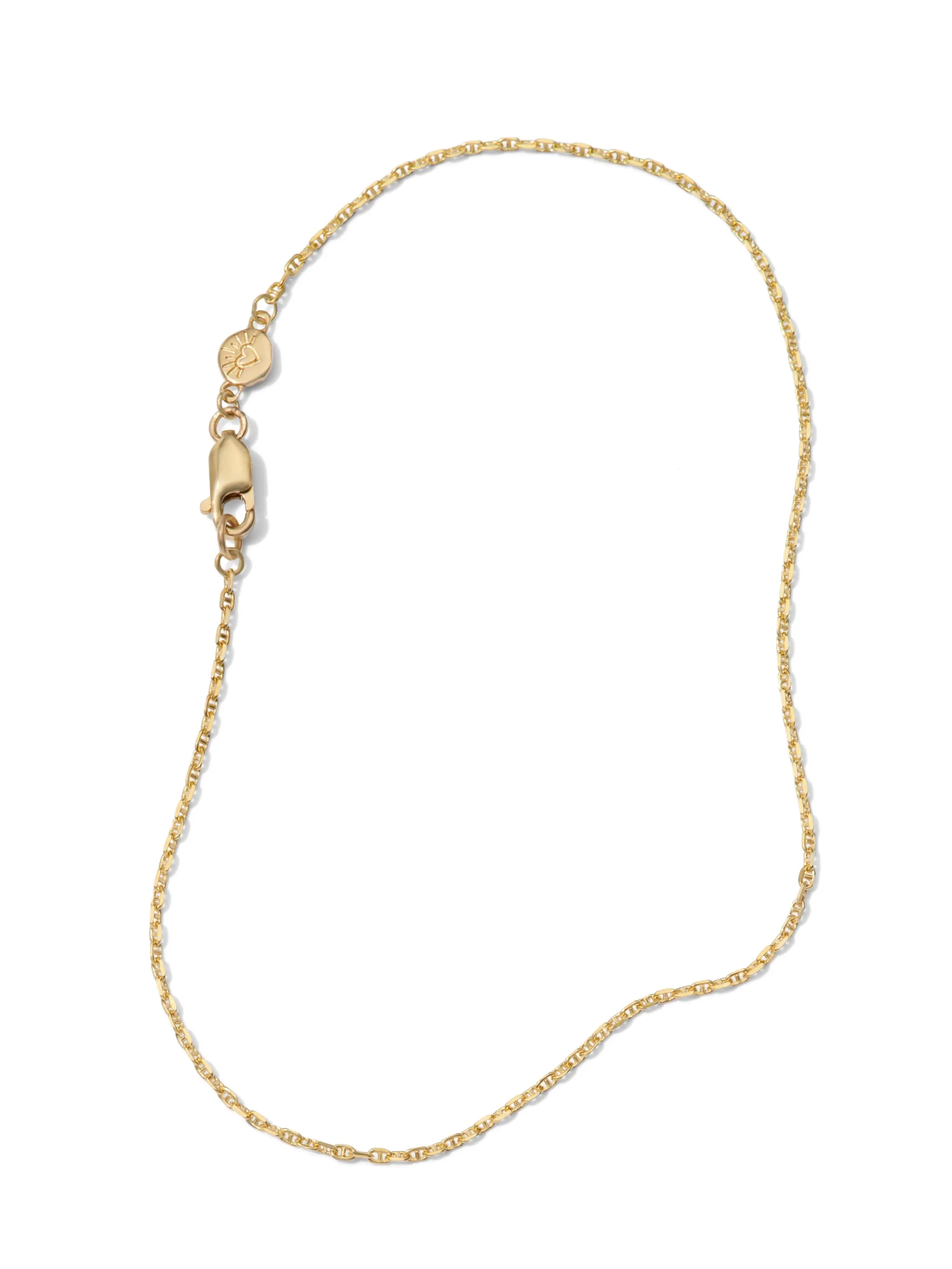 Lauren Anchor Bracelet Gold-Tone Chain with Secure Clasp for Everyday Wear Elegant Nautical Design Versatile for Casual & Formal Settings