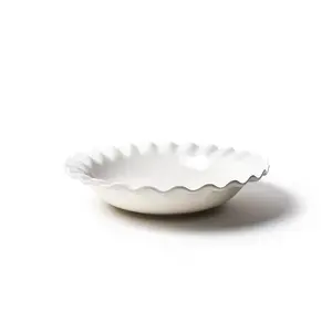 Coton Colors - Signature Ruffle, 9”x13” Casserole Dish - White.-