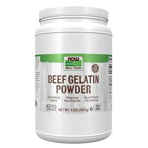 NOW Foods Beef Gelatin Powder Natural Thickening Agent Source of Protein 4-Pound