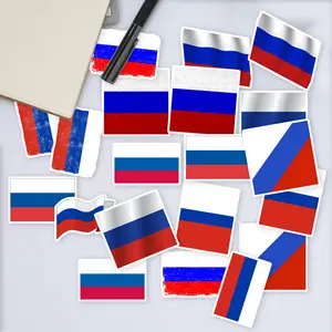 Stickers Pack 20 Pcs Russian Skateboard Colorful Water Federation Car Guitar Waterproof Flag Bike Luggage Laptop Bottle Aesthetic Vinyl Bumper