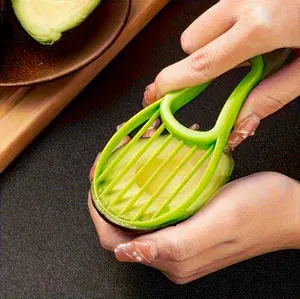 3-in-1 Avocado Slicer with Ergonomic Handle & Sharp Blades Peel Core Slice Hass Avocados Effortlessly Compact Kitchen Tool with Safety Lock No Batteries Electricity Perfect Christmas Gift for Home Chefs