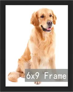 RUN HELIX 6X9 Picture Frame for Wall Hanging or Tabletop- Wall Mounting Horizontally or Vertically, 6 X 9 Wall Gallery Poster Photo Frame for 6 by 9 Photos 9X6 Frame（Black） QUDONGXINGQIU TECH