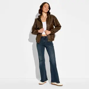 Women's Mid-Rise Curvy Flare Jeans - Wild Fable Black Wash 00