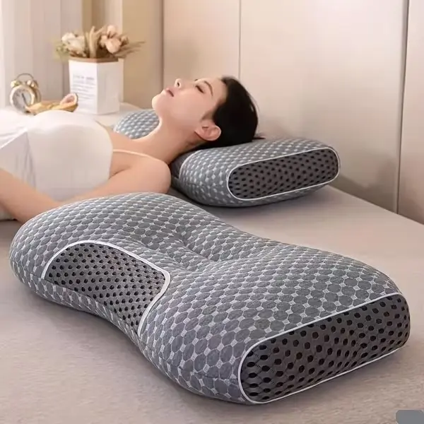 1pc/2pcs of Cervical Pillow, Designed for Ergonomic Neck Suitable for Side, Back, And Stomach Sleepers, Featuring a Breathable Pillowcase