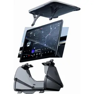 Suitable for Tesla Model 3 2016-2025 Hidden Storage Compartment Under Tesla Screen - Center Console Storage Rack Detachable Organizer Table Can Place Phone Keys Cards and Small Essential Items Tesla Interior Accessories