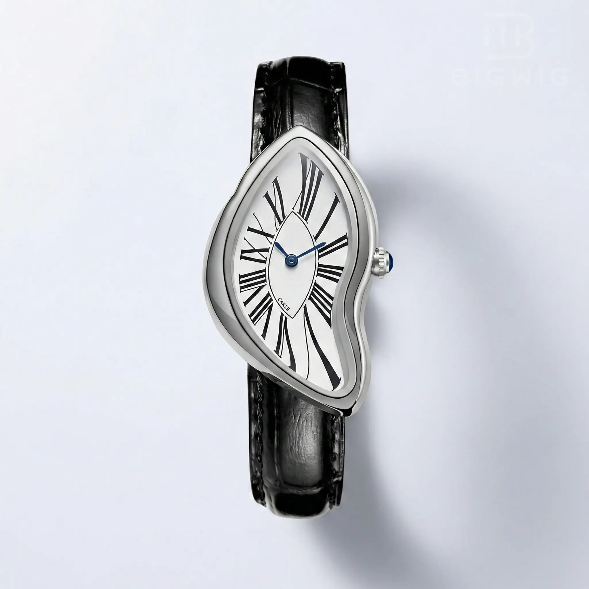 [Mother's Day Gift] Women's Creative Melting Analog Quartz Watch - Fashion, Durable, Geometric Quartz Watches with Genuine Leather Strap, Roman Numeral Dial, Waterproof for Business-Casual Dress Occasions, Analog Quartz Watches