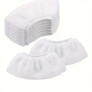 Karche-r Ultra-Soft Steam Mop Pads 8pcs Microfiber - Washable & Reusable, Compatible with SC1/SC2/SC3/SC4 Models, White