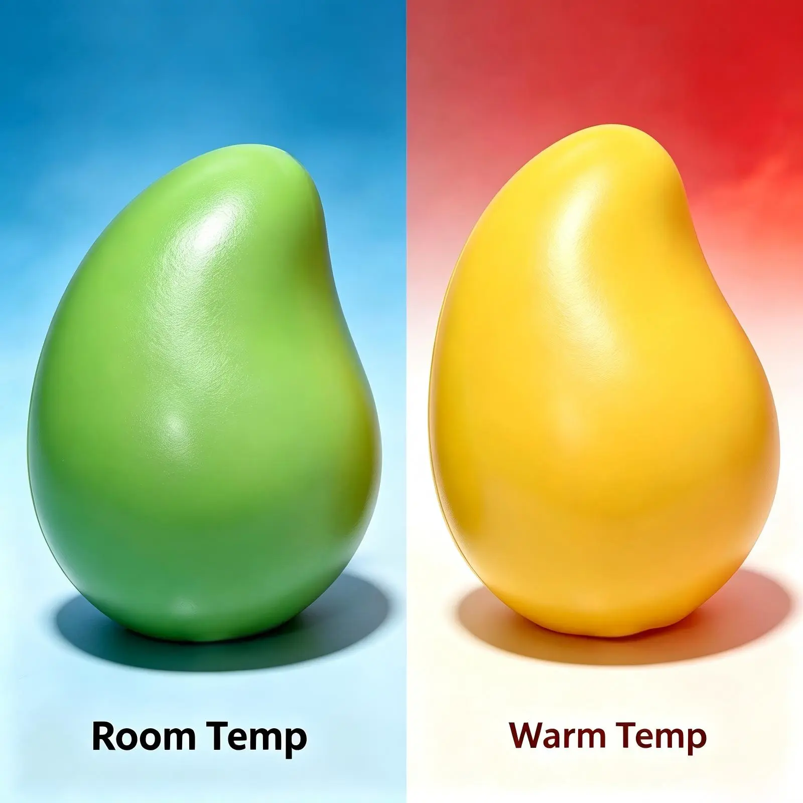 Heat Sensitive Color Changing Mango Squishy Toy – Realistic Soft Squeeze Toy for Stress Relief Sensory Fidget for Anxiety Relief Fun Desk Toy & Gift for Kids and Adults Easter Basket Christmas Stocking Birthday Gifts