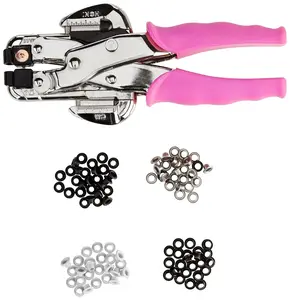 - Cop-A-Dile Eyelet Sette Punch Kit, , Includes 100 Eyelets, Comfot Handle, fo 1/8 o 3/16 Inch Holes, Metal, Caft Pape, Leathe, Fabic and Moe