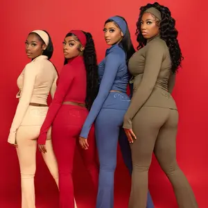 Poshmas Set - Stylish 4-Piece Outfit Featuring Beige Red Blue & Olive Green Pieces for Versatile Wear