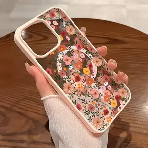 Premium Magnetic Phone Cases for iPhone11/12/13/14/15/16//17/Air/promax/Plus Floral and Botanical y2k cased MagSafe Ready, Anti-Fall, Springtok and Ultra-Thin Design | Perfect for Everyday Use Screen Protector Resistance Smartphone Aesthetic